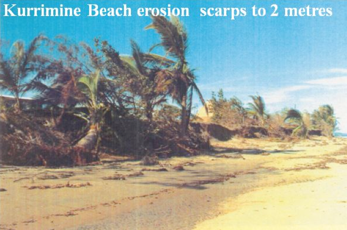 1986: Beach erosion caused by Cyclone Winifred at Kurrimine Beach